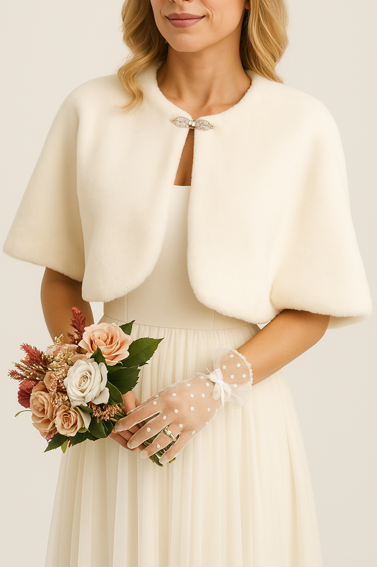 Bolero Beige Femme Mariage