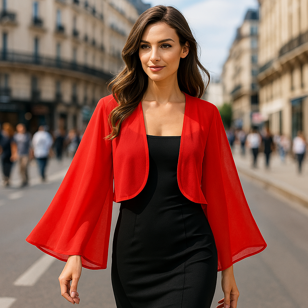 bolero_trois_quarts_femme_rouge